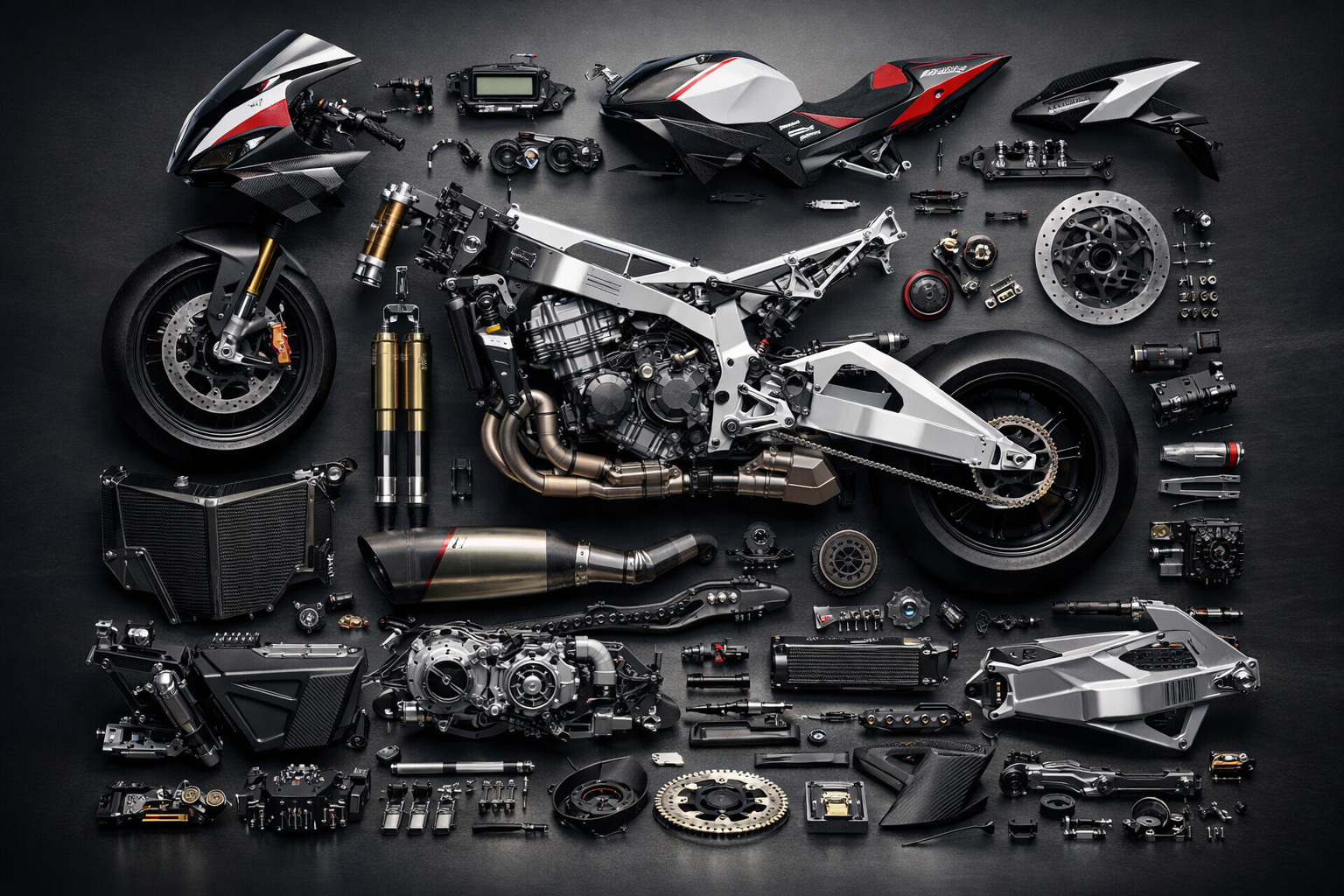 Motorcycle Exploded View